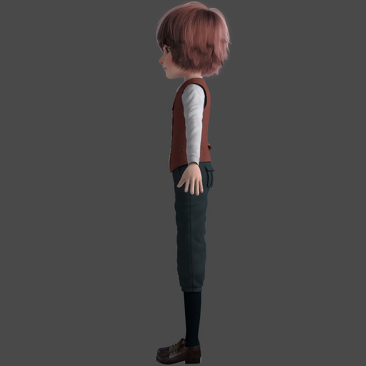 Cartoon Boy Rigged 3D model_17