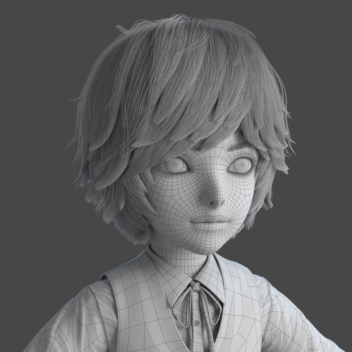 Cartoon Boy Rigged 3D model_23