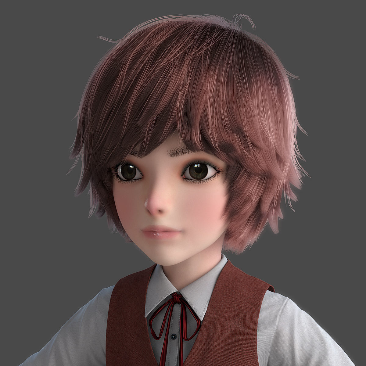 Cartoon Boy Rigged 3D model_8