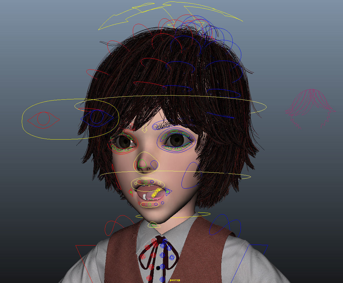 Cartoon Boy Rigged 3D model_40