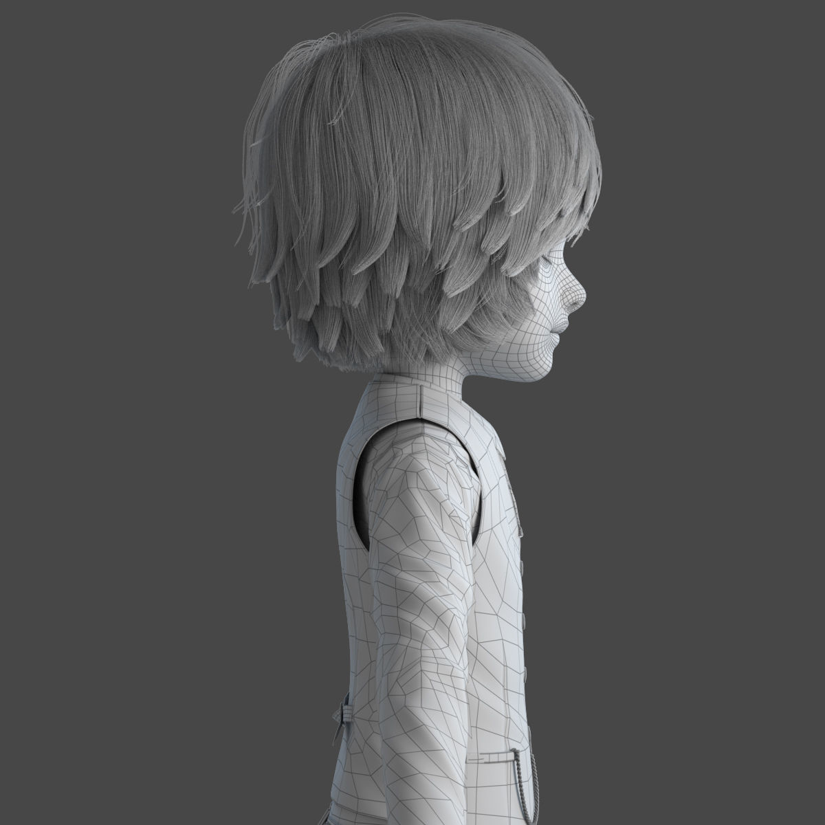 Cartoon Boy Rigged 3D model_26