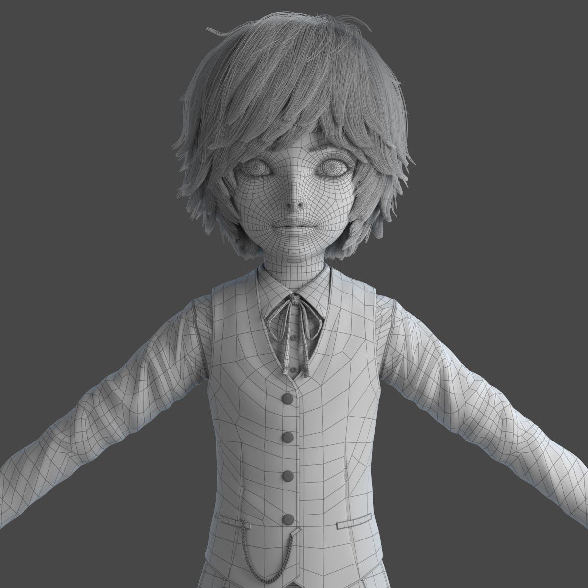 Cartoon Boy Rigged 3D model_25