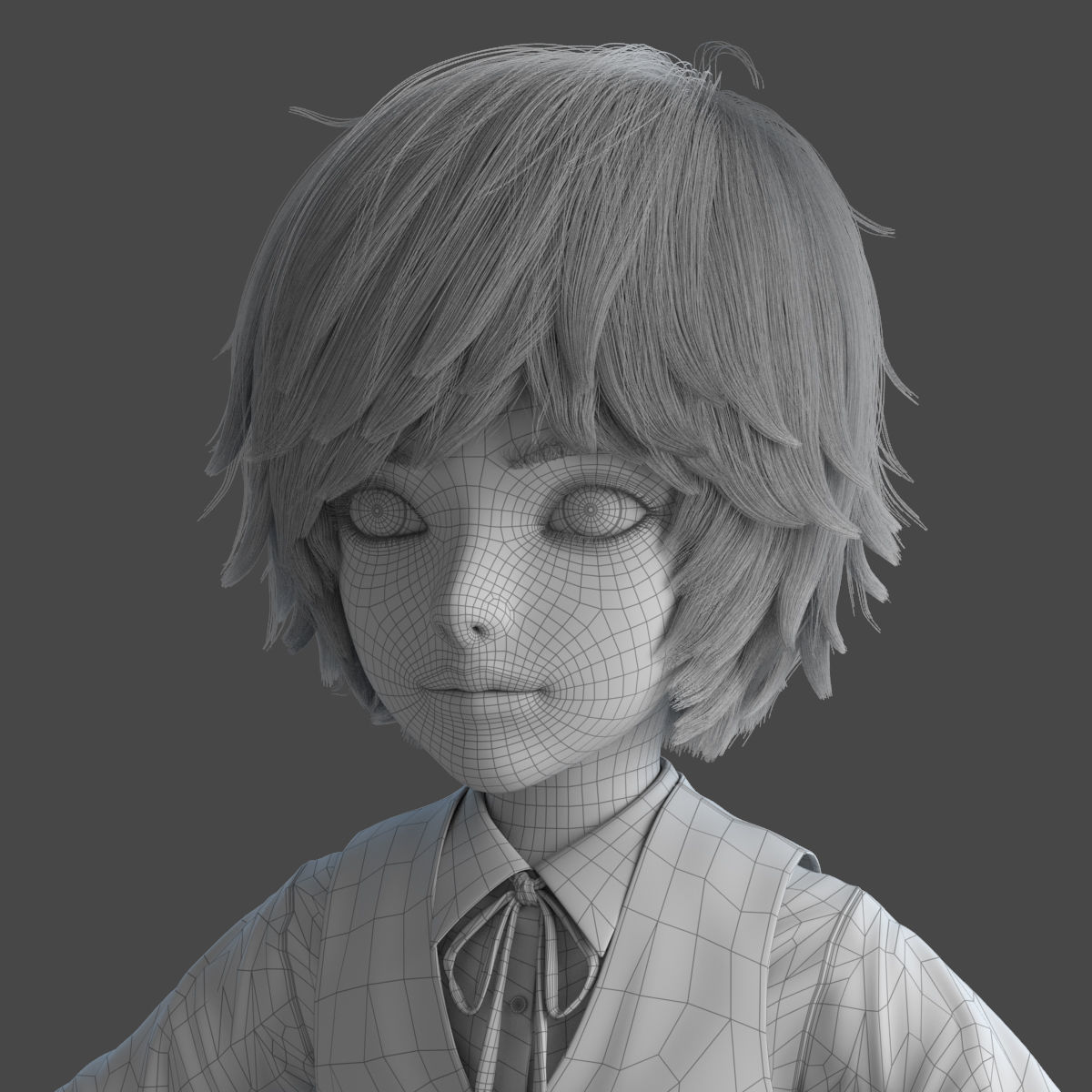 Cartoon Boy Rigged 3D model_24