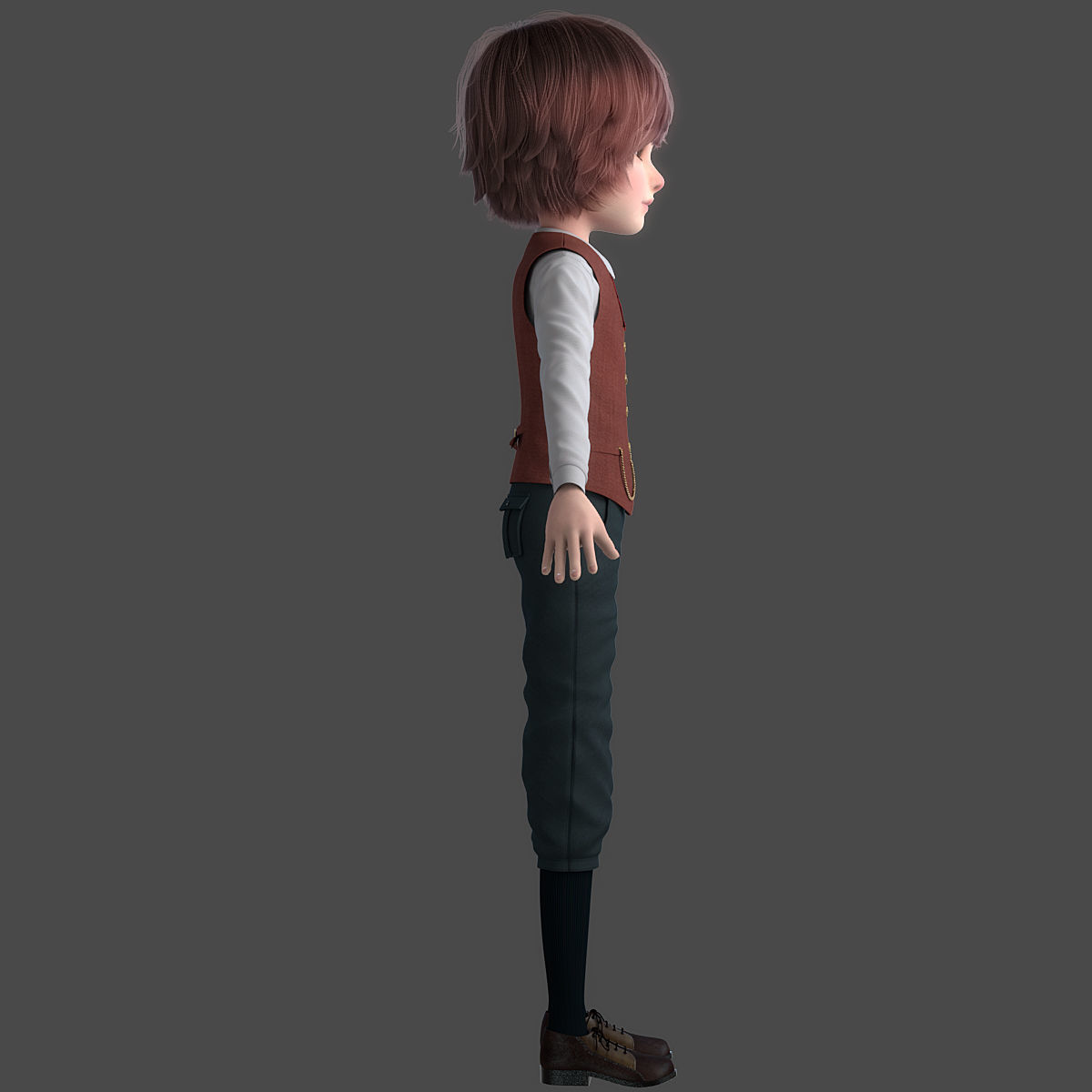 Cartoon Boy Rigged 3D model_15