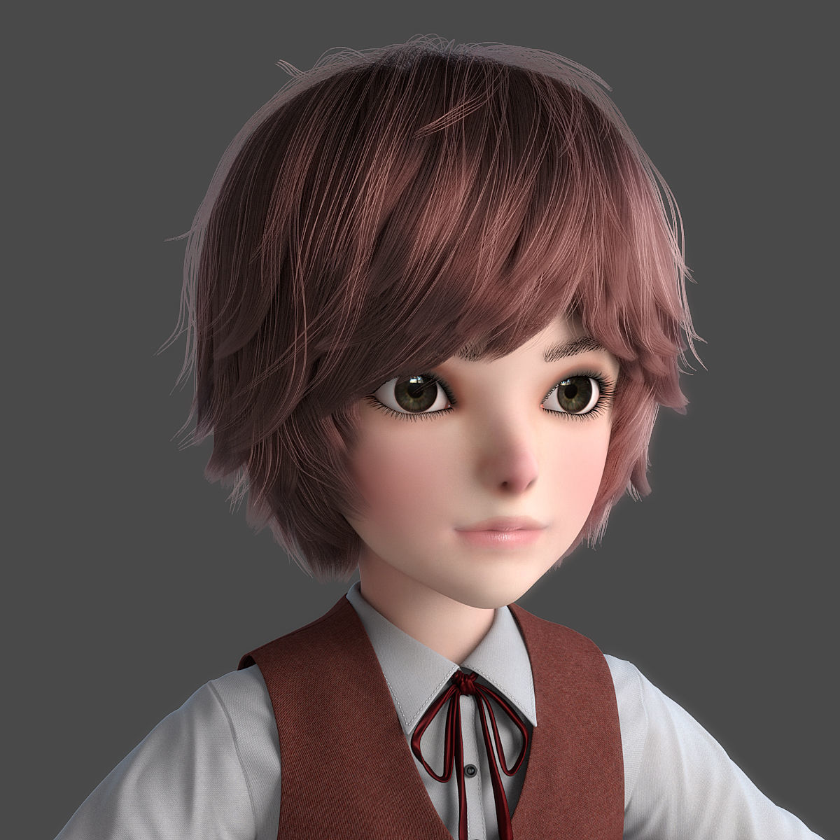 Cartoon Boy Rigged 3D model_7