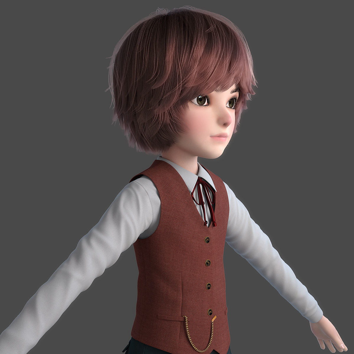Cartoon Boy Rigged 3D model_13