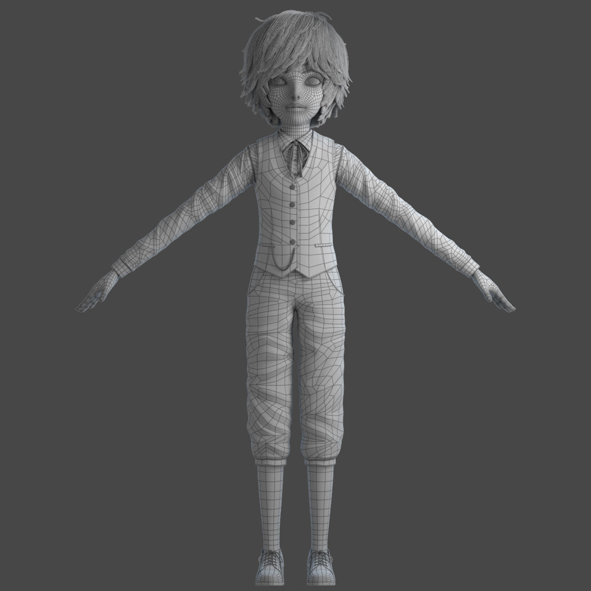 Cartoon Boy Rigged 3D model_30