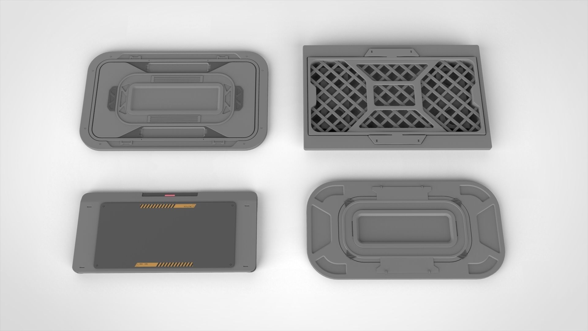 sci-fi Architecture kitbash 21 3D model_5