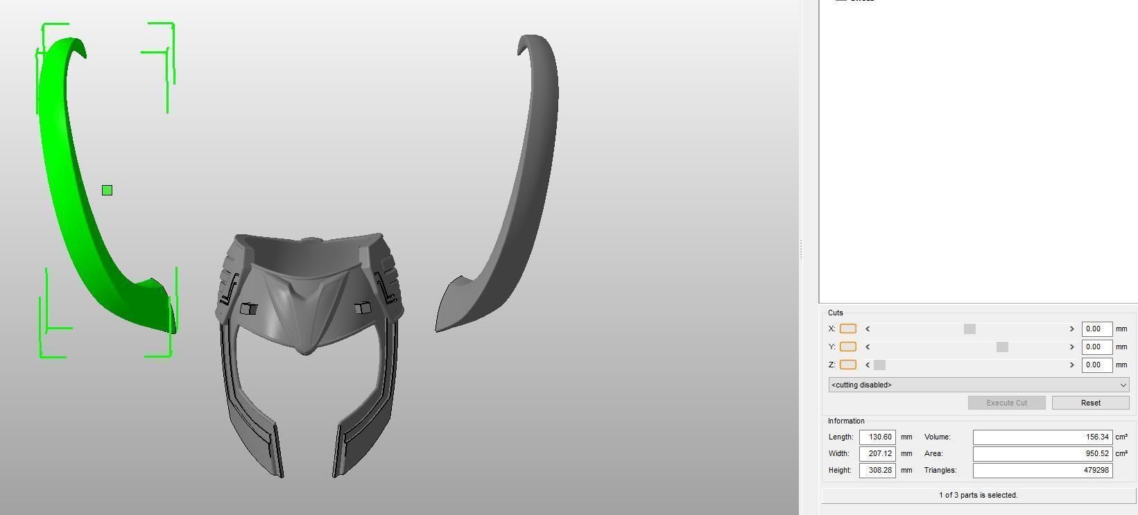 Loki Helmet Thor 3 Ragnarok 3D print model 3D print model_12