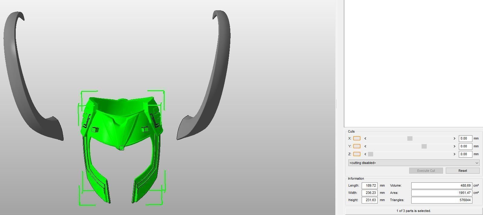 Loki Helmet Thor 3 Ragnarok 3D print model 3D print model_10