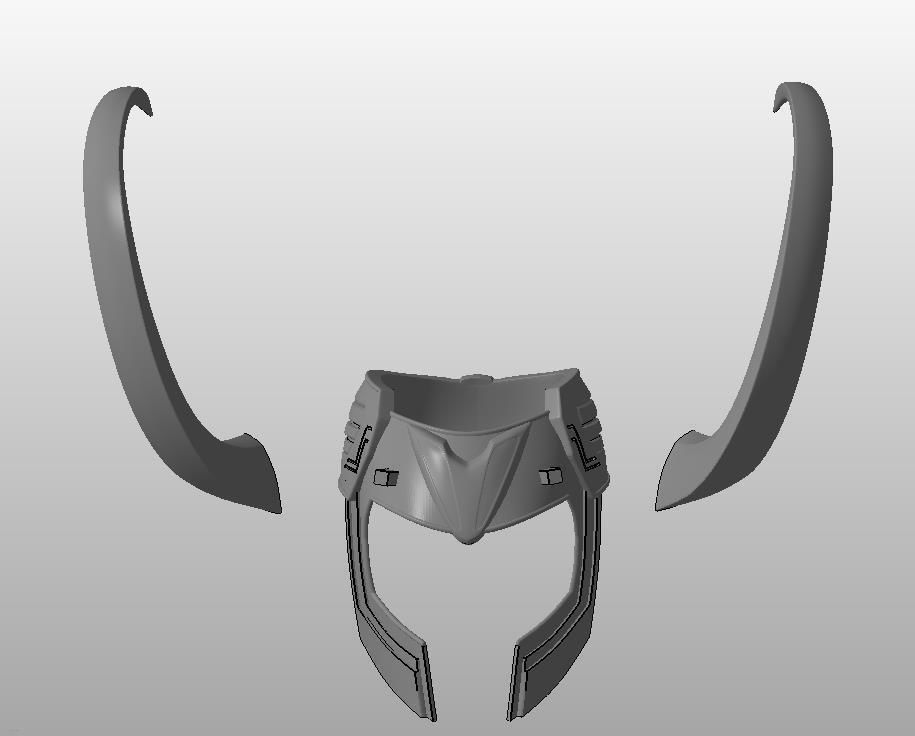 Loki Helmet Thor 3 Ragnarok 3D print model 3D print model_8