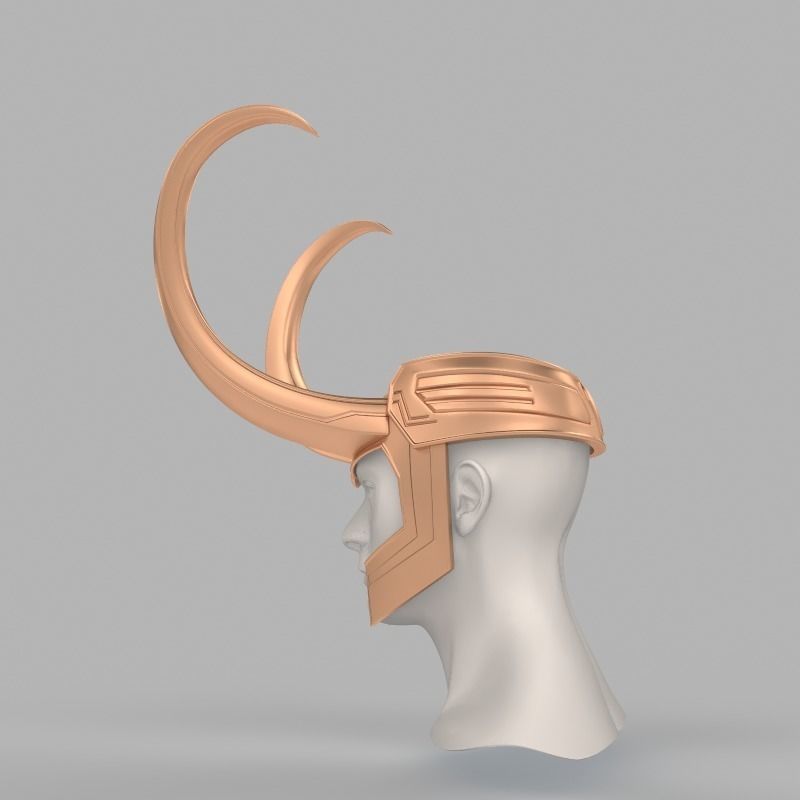 Loki Helmet Thor 3 Ragnarok 3D print model 3D print model_2