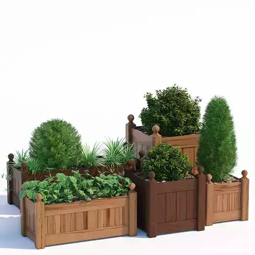 Timber wood planter