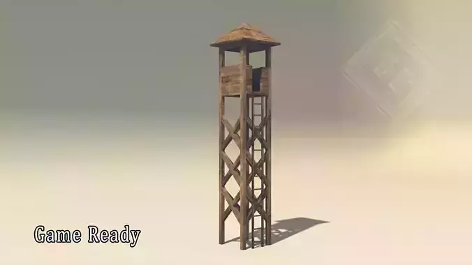 Wooden Watch Tower Model