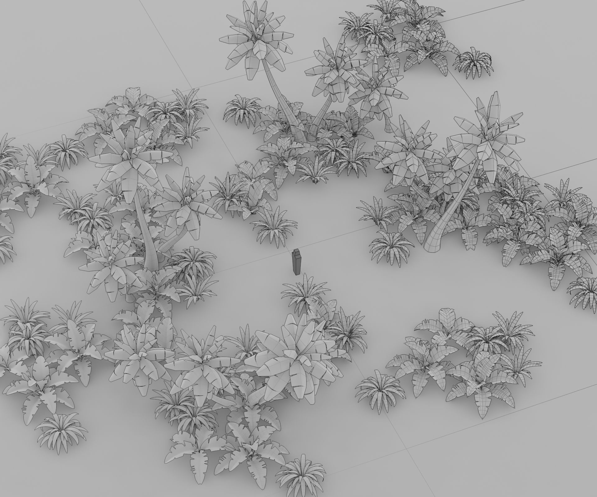 Cartoon Oasis Plants Low-poly 3D model_5
