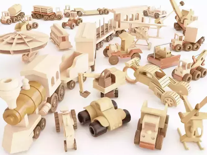 Wooden toy vol 03 3D model