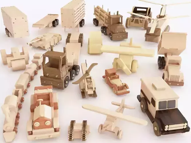 Wooden toy vol 04 3D model