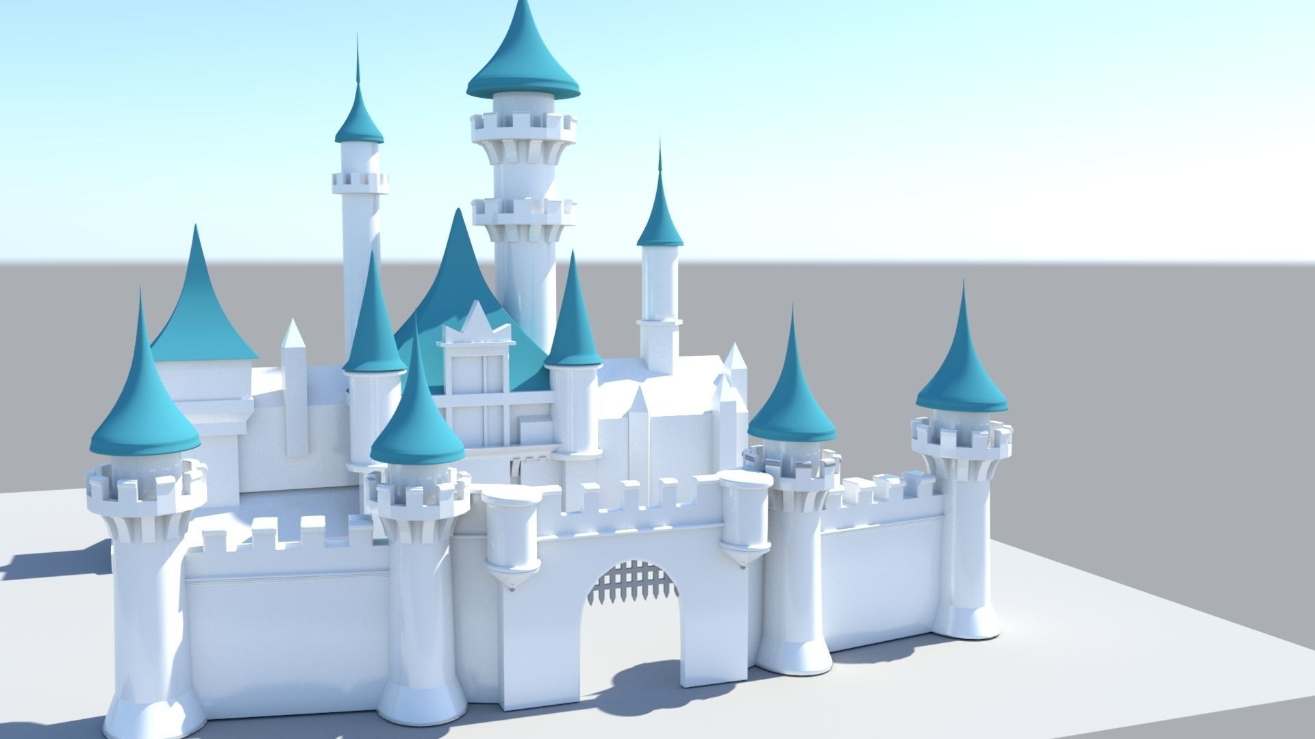 Castle cinderella Free 3D model_1