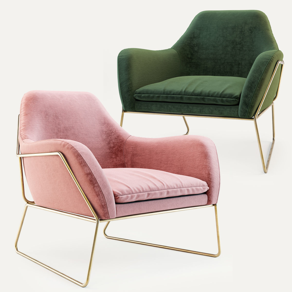 Made Frame Armchair 3D model CGTrader