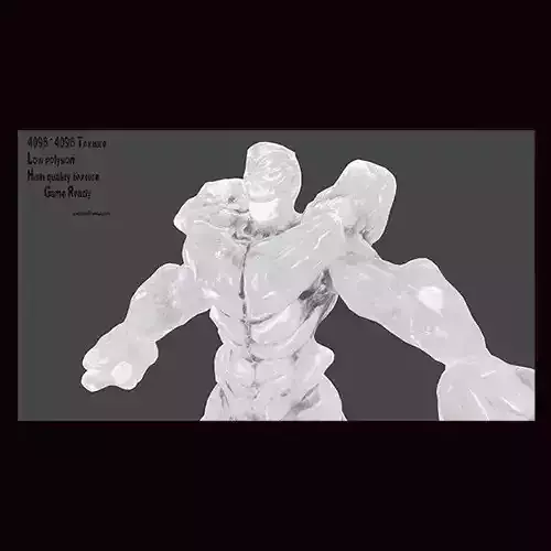 ice monster Low-poly 3D model