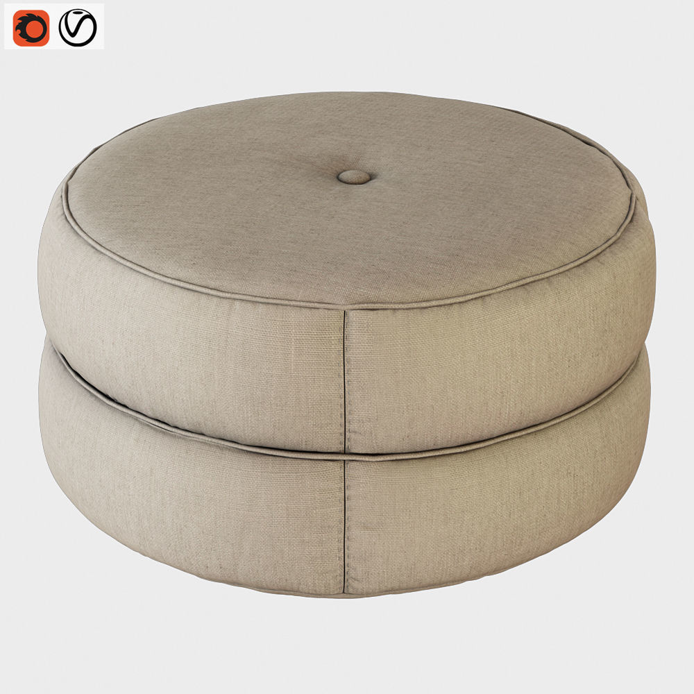 Pouf Kazar 3D model_1