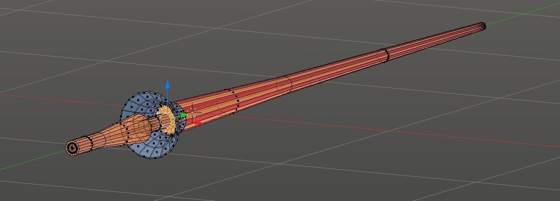 Low Poly Knight Jousting Lance Low-poly 3D model_3