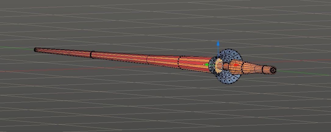 Low Poly Knight Jousting Lance Low-poly 3D model_2