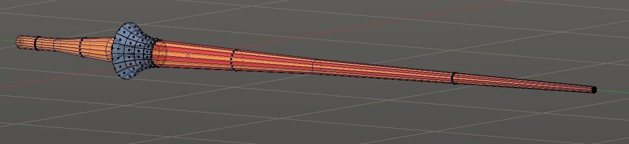 Low Poly Knight Jousting Lance Low-poly 3D model_4