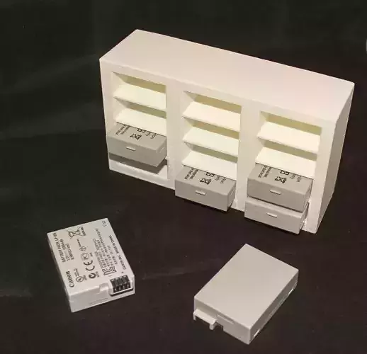 LP-E8 Battery 12 Slot Storage 3D print model
