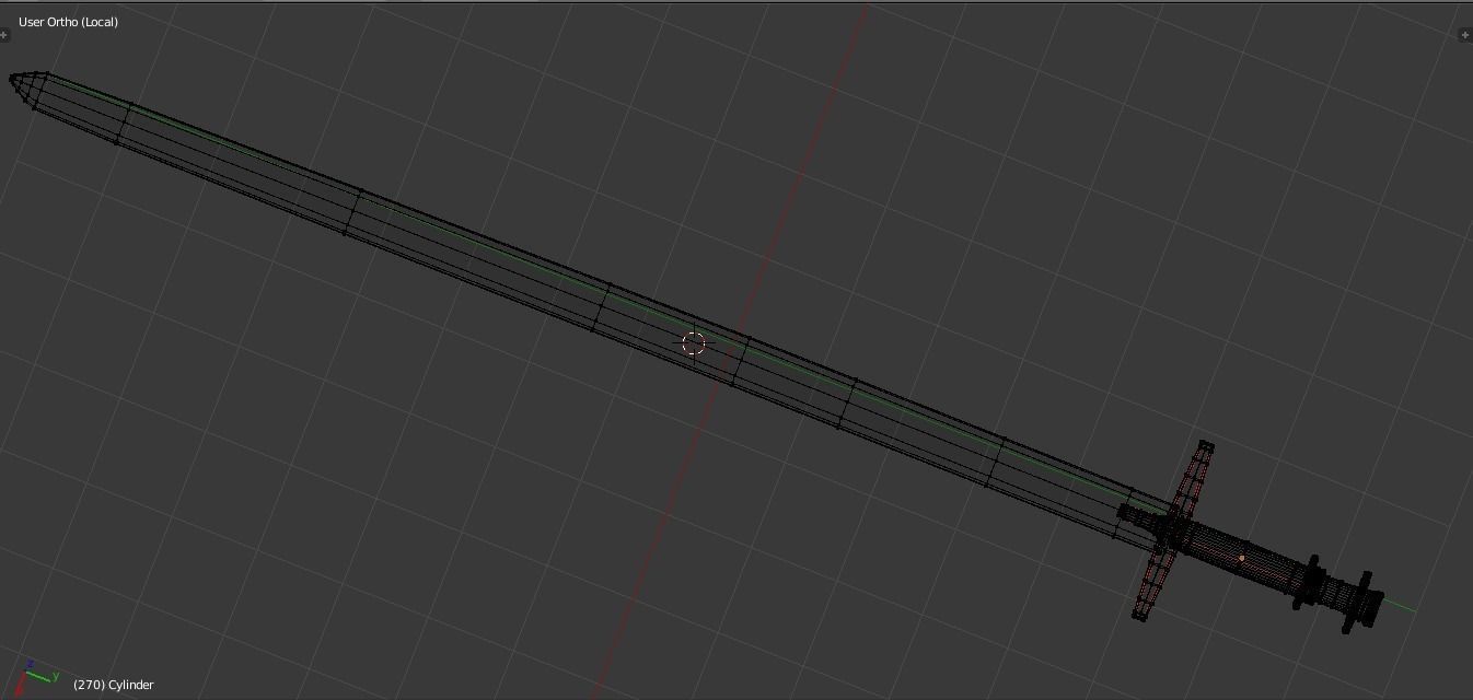 Sudanese Sword Low-poly 3D model_7