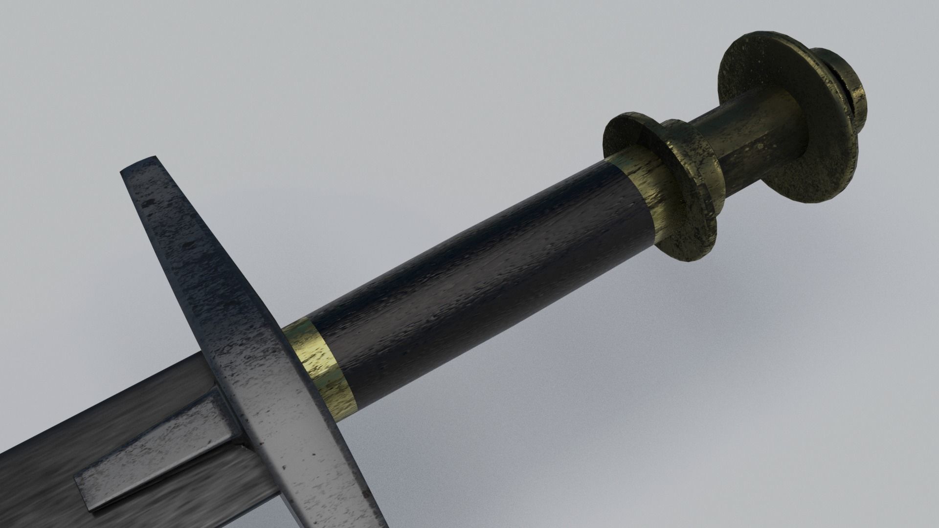 Sudanese Sword Low-poly 3D model_5