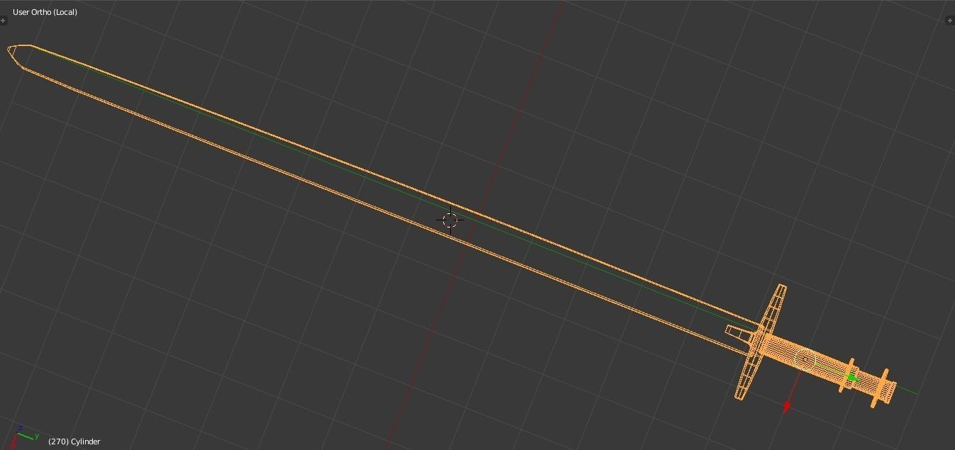 Sudanese Sword Low-poly 3D model_6