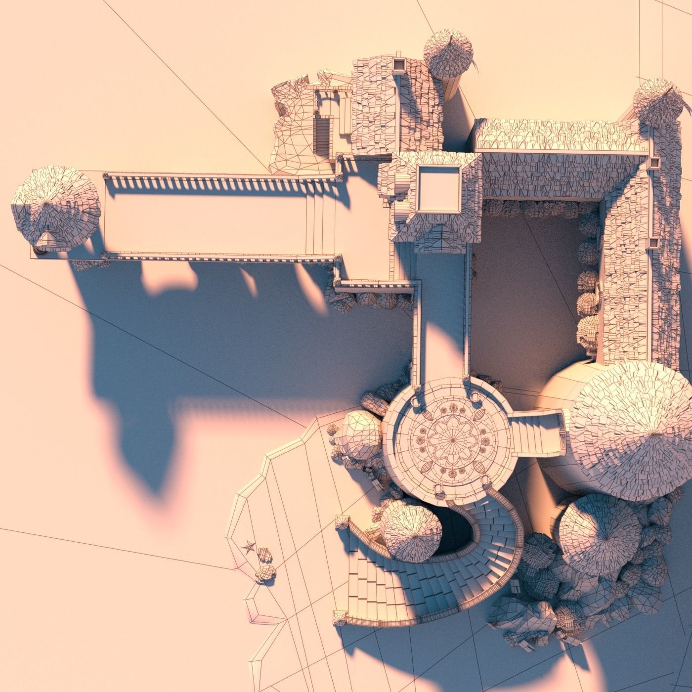 Cartoon Castle Scene 3D model_11