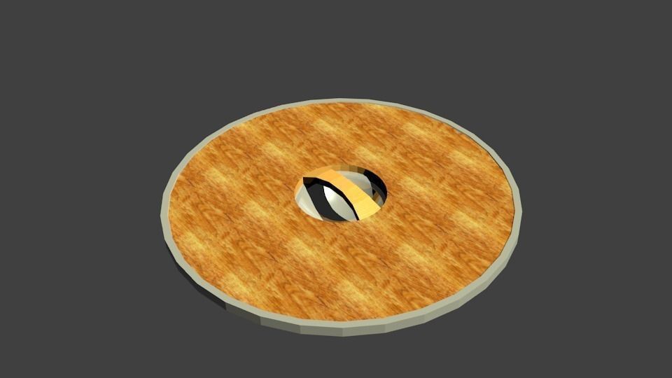 Viking Shield Low-poly 3D model_3