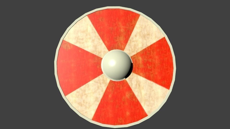 Viking Shield Low-poly 3D model_2