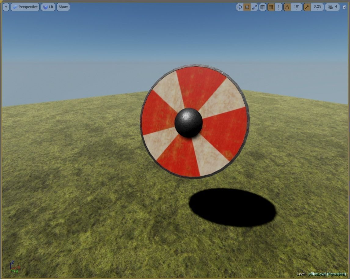 Viking Shield Low-poly 3D model_4