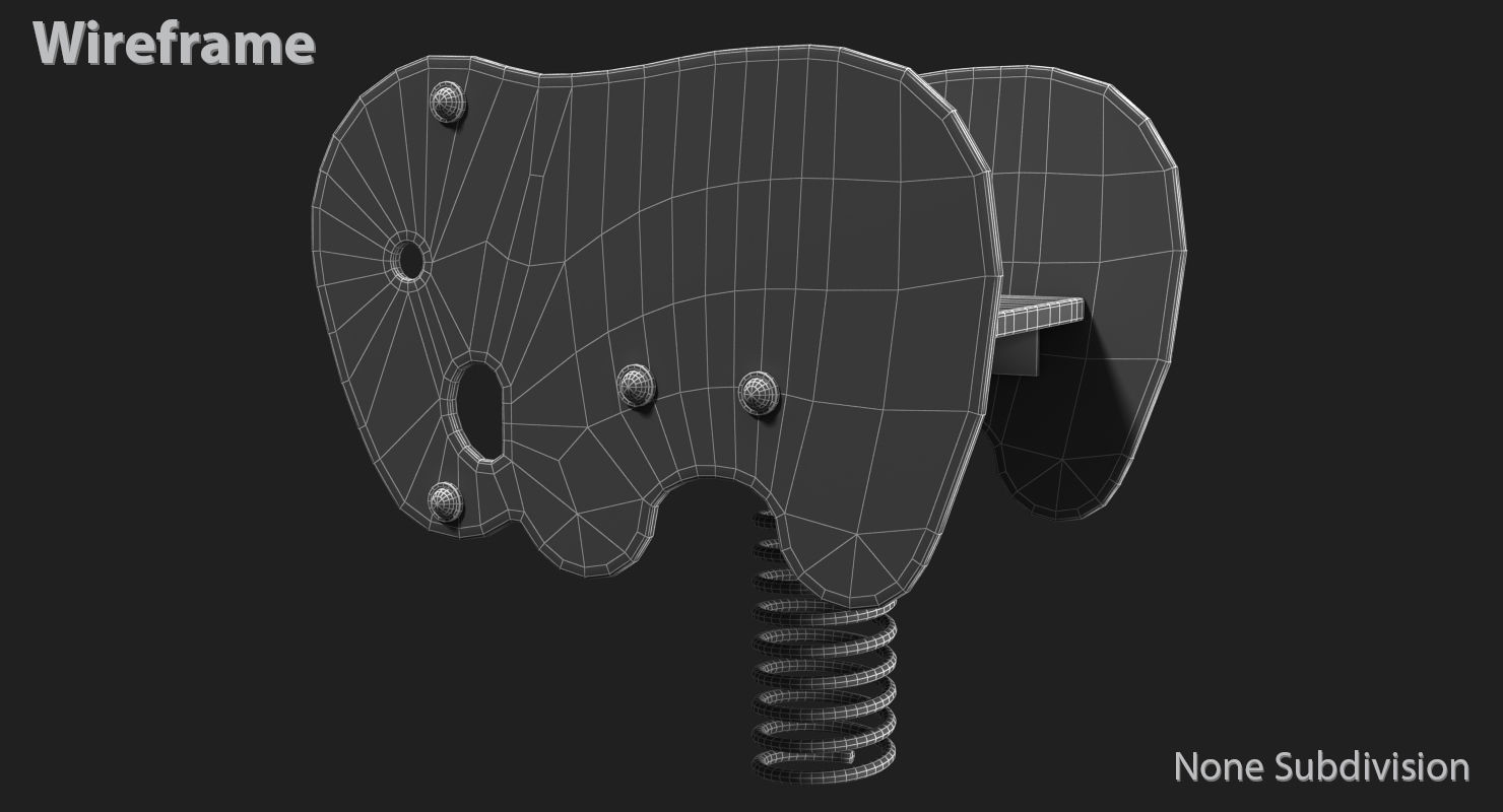 Elephant Spring Low-poly 3D model_18