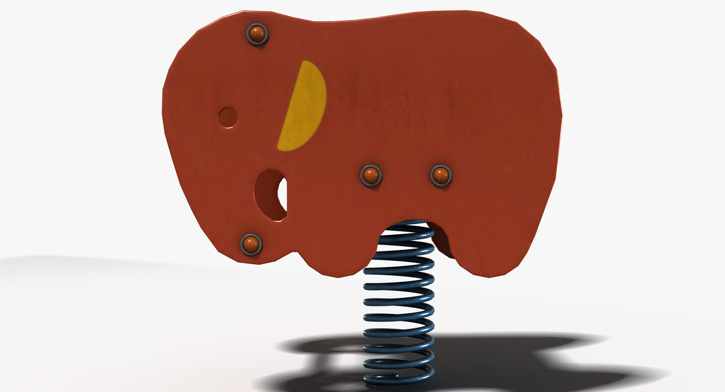 Elephant Spring Low-poly 3D model_13