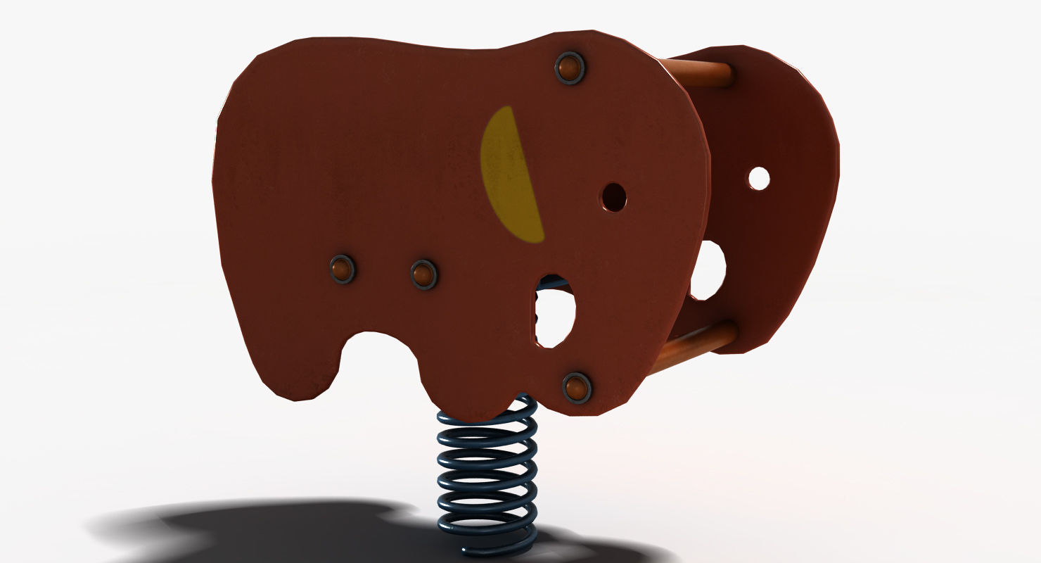 Elephant Spring Low-poly 3D model_4