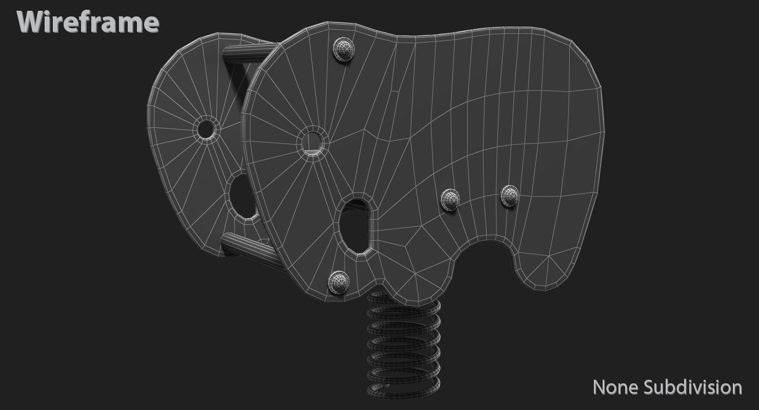 Elephant Spring Low-poly 3D model_16