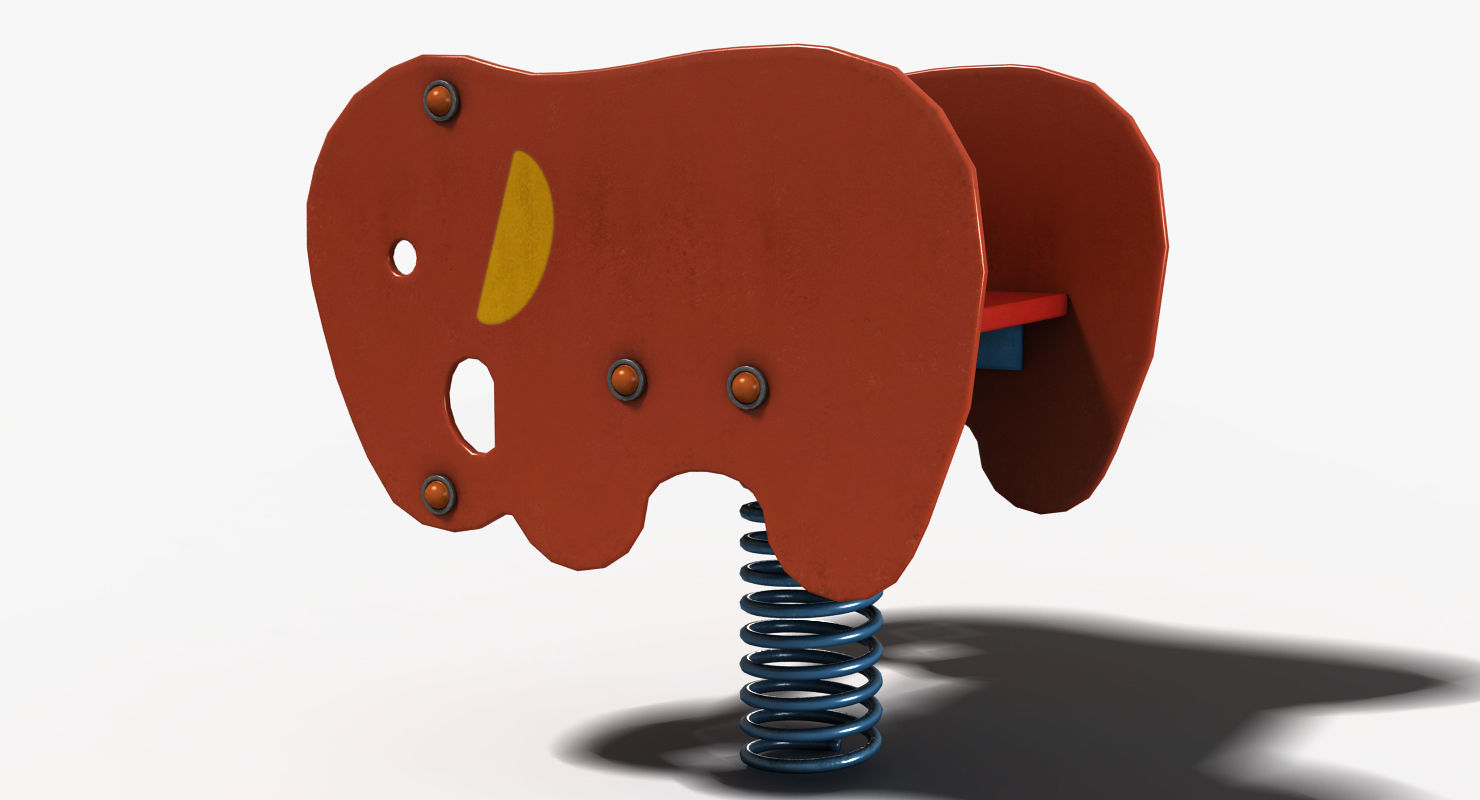 Elephant Spring Low-poly 3D model_2