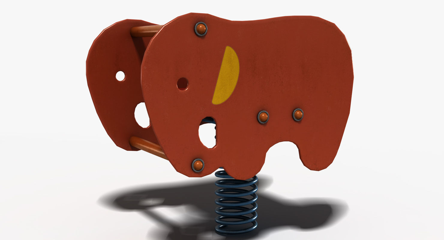 Elephant Spring Low-poly 3D model_1