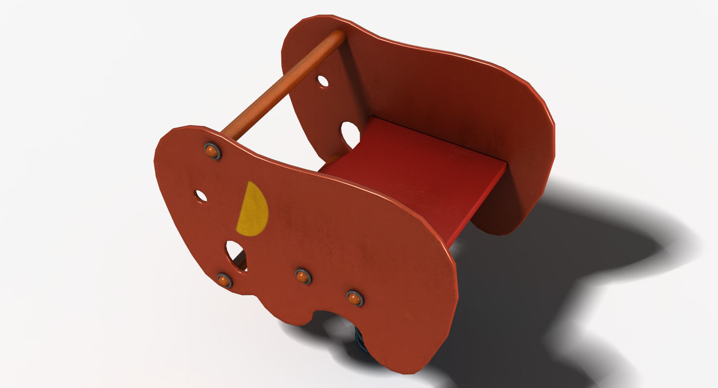 Elephant Spring Low-poly 3D model_6