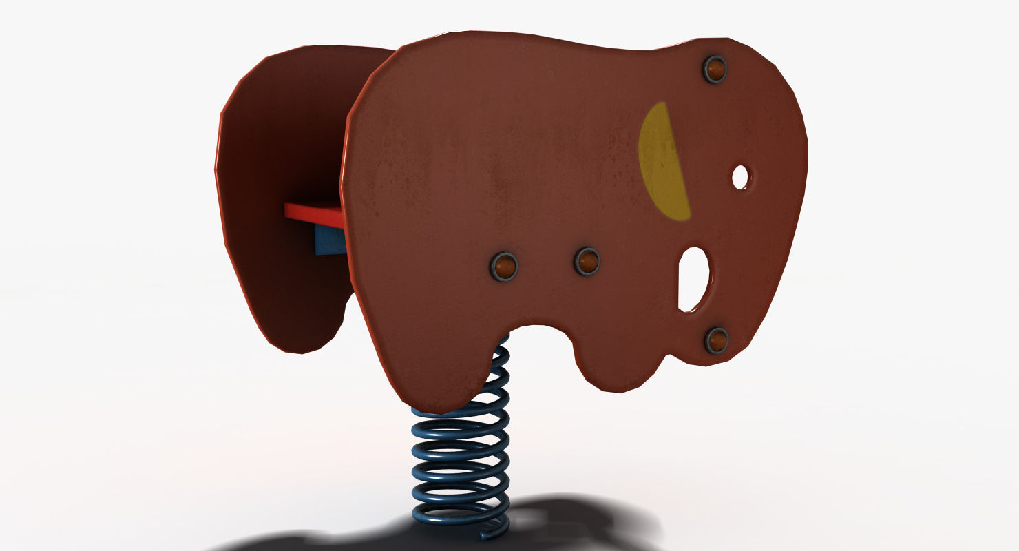 Elephant Spring Low-poly 3D model_3