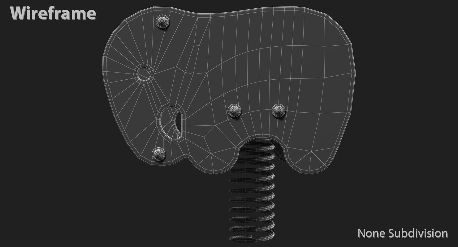 Elephant Spring Low-poly 3D model_24