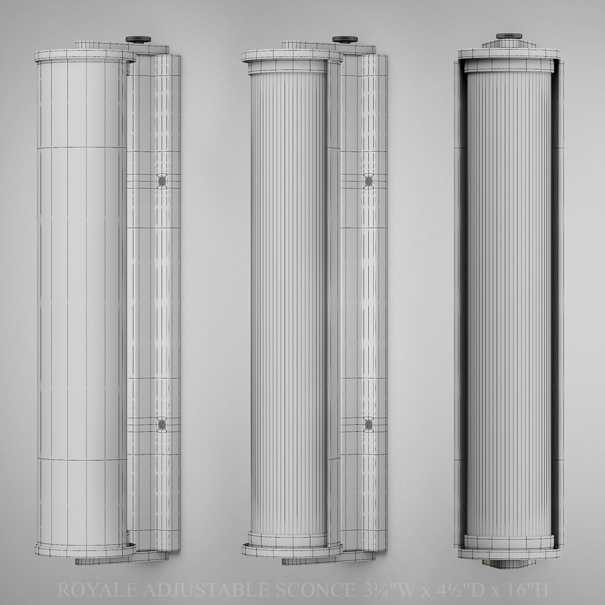 RH ROYALE ADJUSTABLE SCONCE 3D model_2