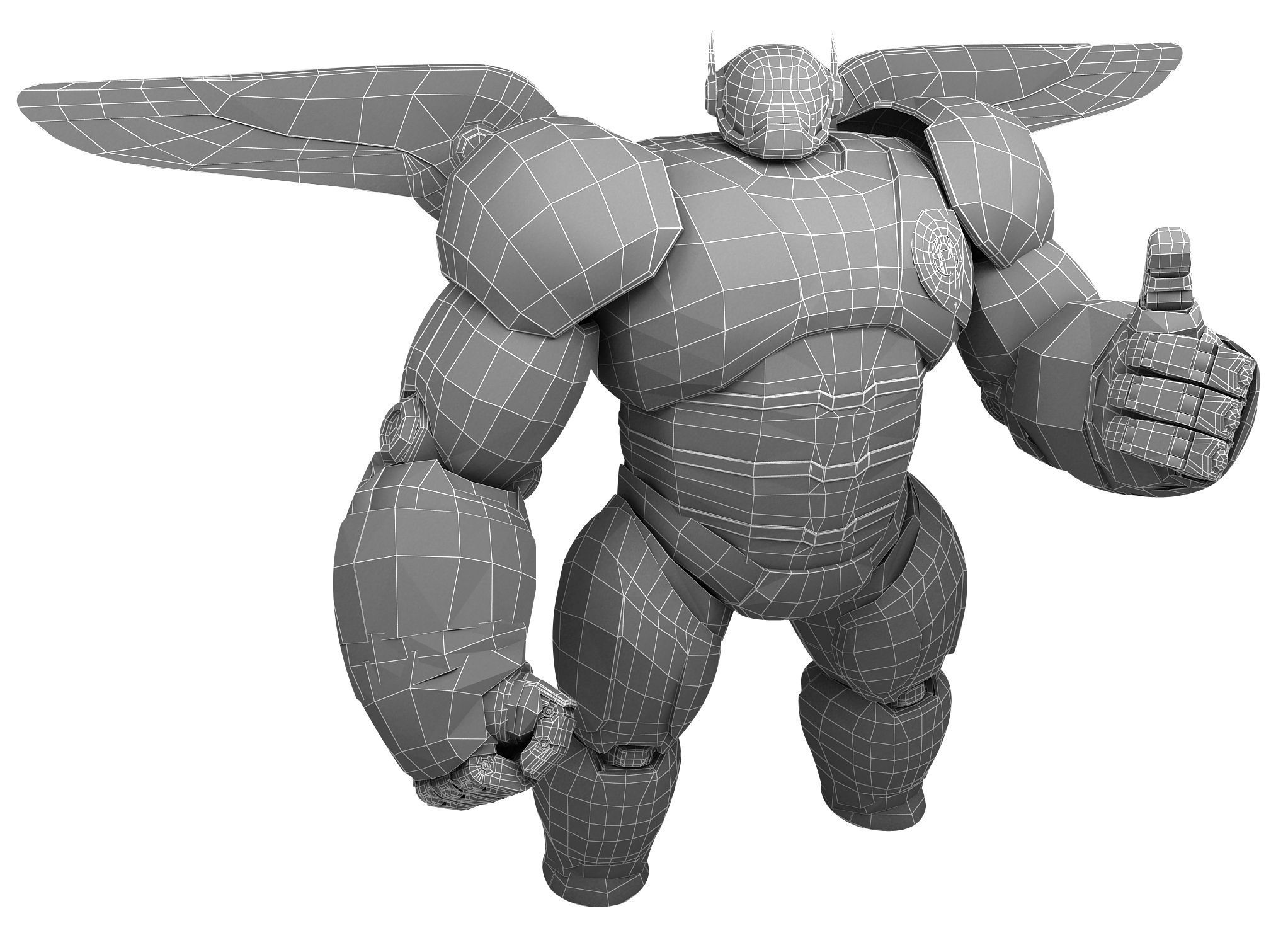 Baymax - Big Hero 6 Low-poly 3D model_6