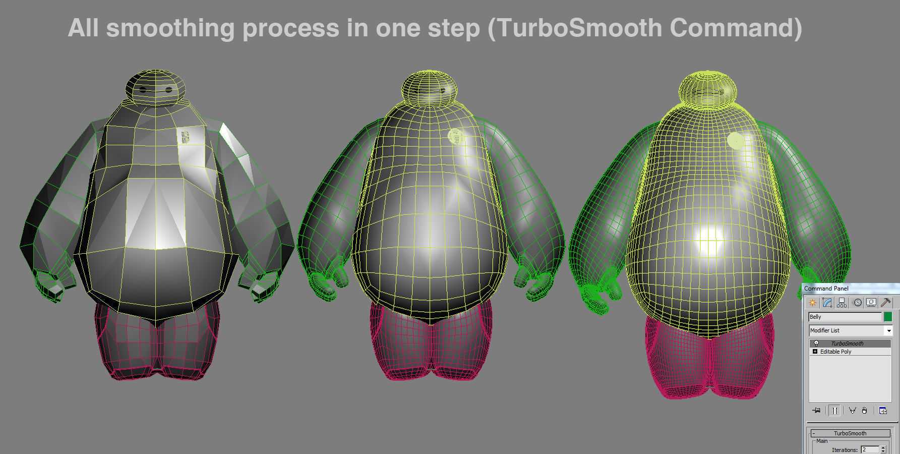 Baymax - Big Hero 6 Low-poly 3D model_12