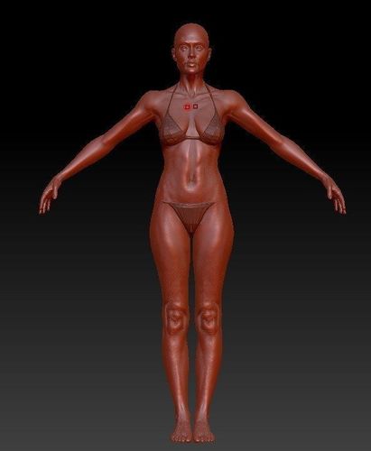 woman in bikini Free low-poly 3D model
