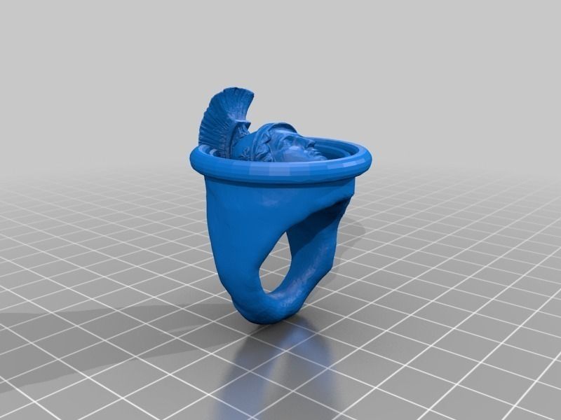 alexander The Great Ring Free 3D print model_1